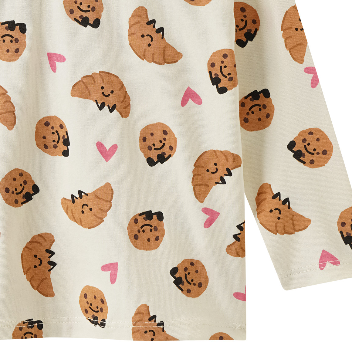 Baby Langarmshirt mit Frühstücks-Print