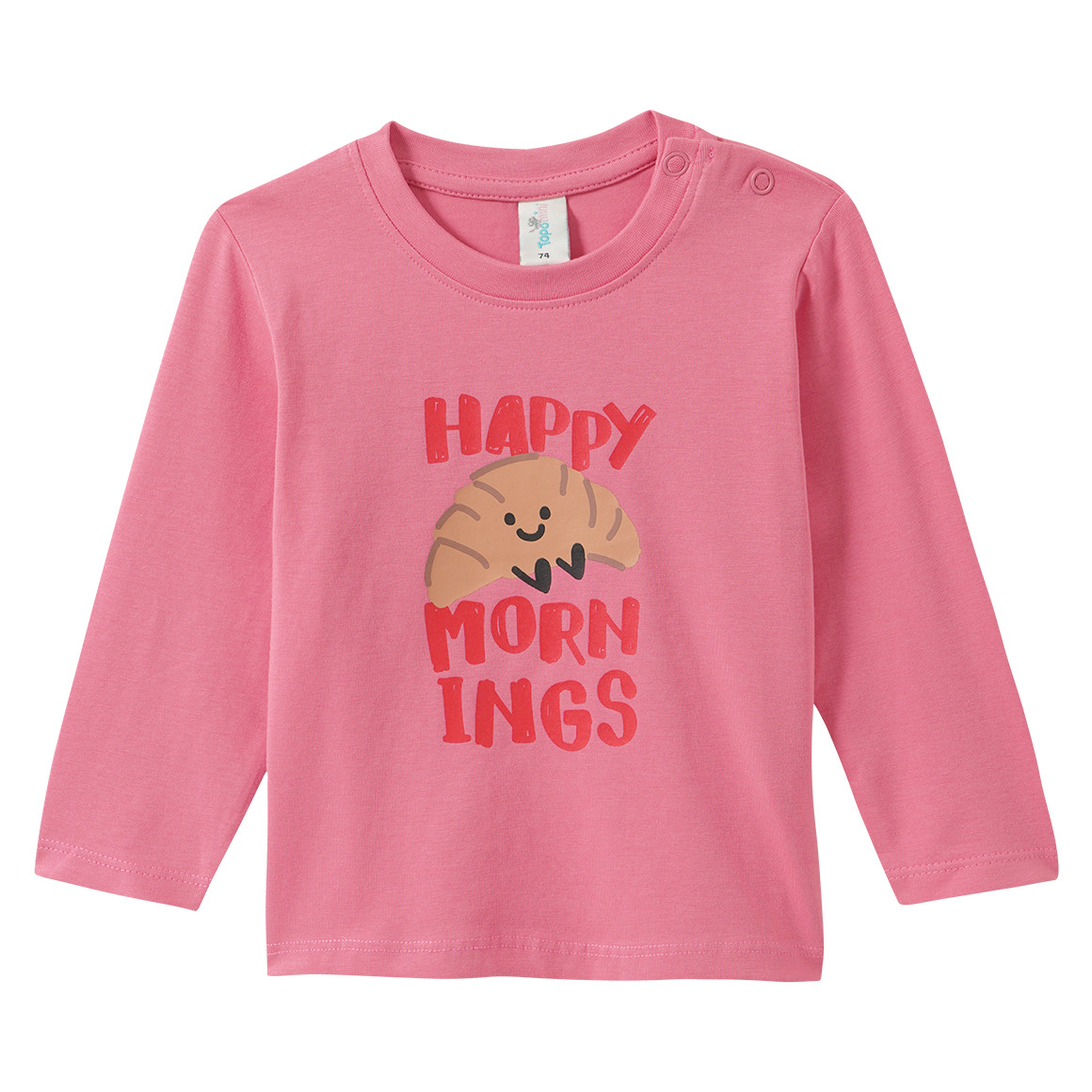 Baby Langarmshirt mit Frühstücks-Print