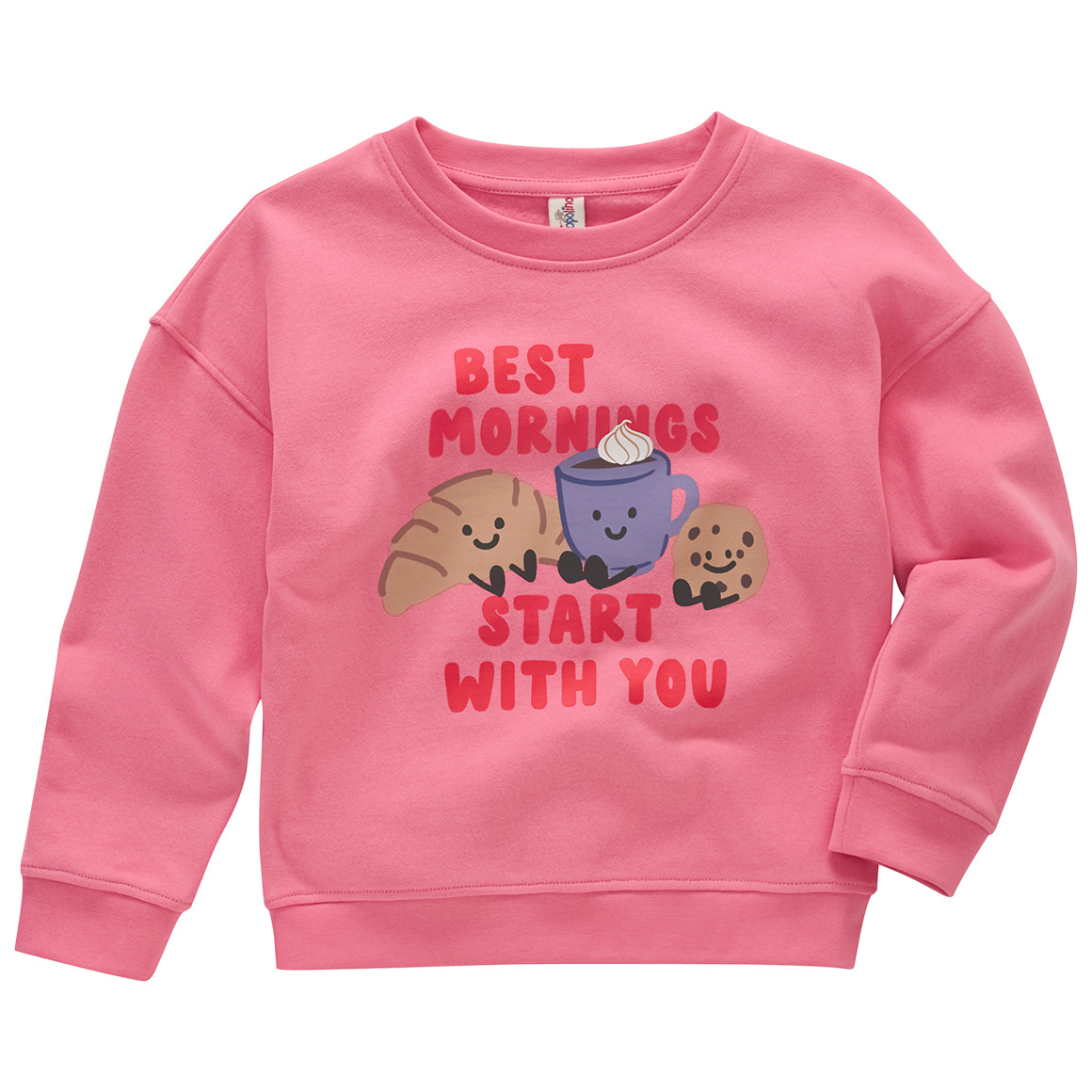 Mädchen Sweatshirt mit Frühstücks-Print