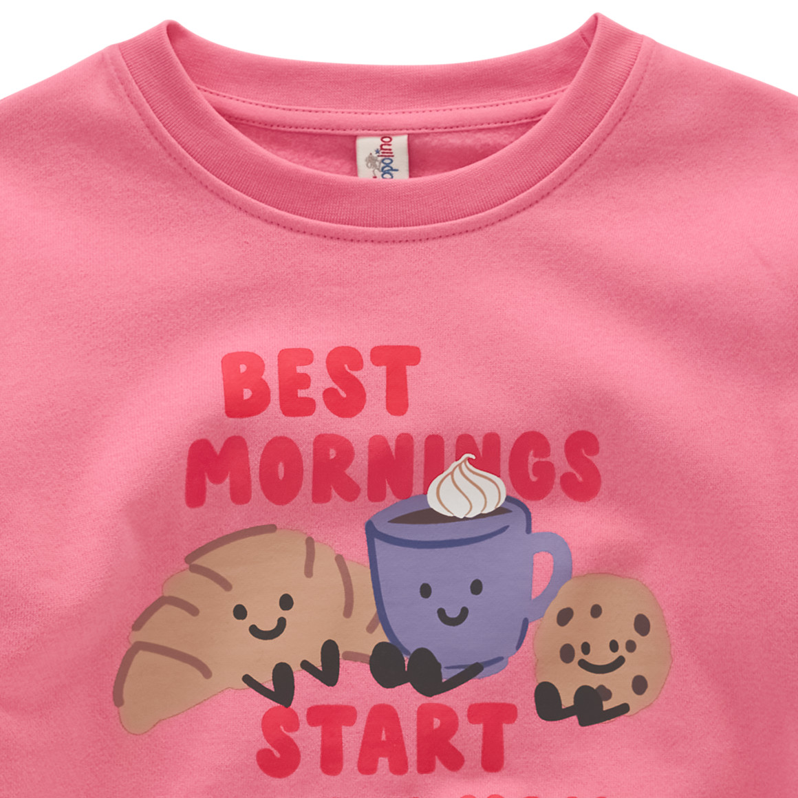 Mädchen Sweatshirt mit Frühstücks-Print