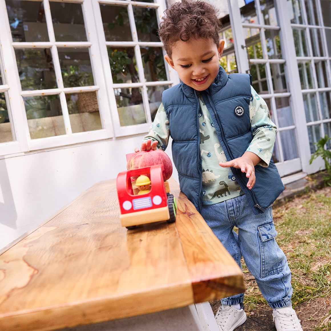 Baby Langarmshirt mit Allover-Print