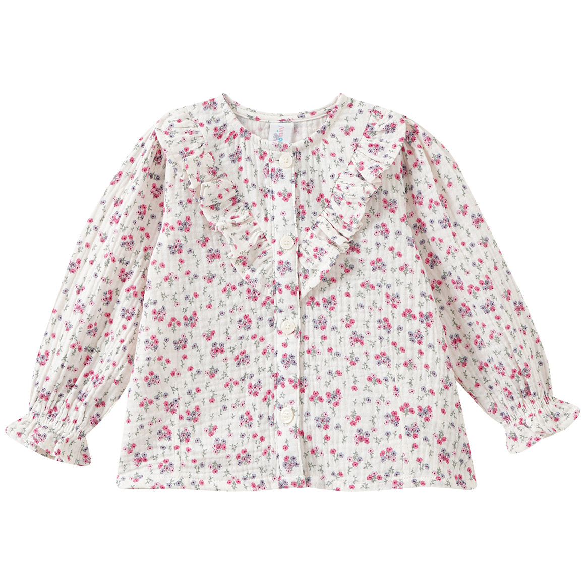 Baby Musselin-Bluse mit Blümchen-Print