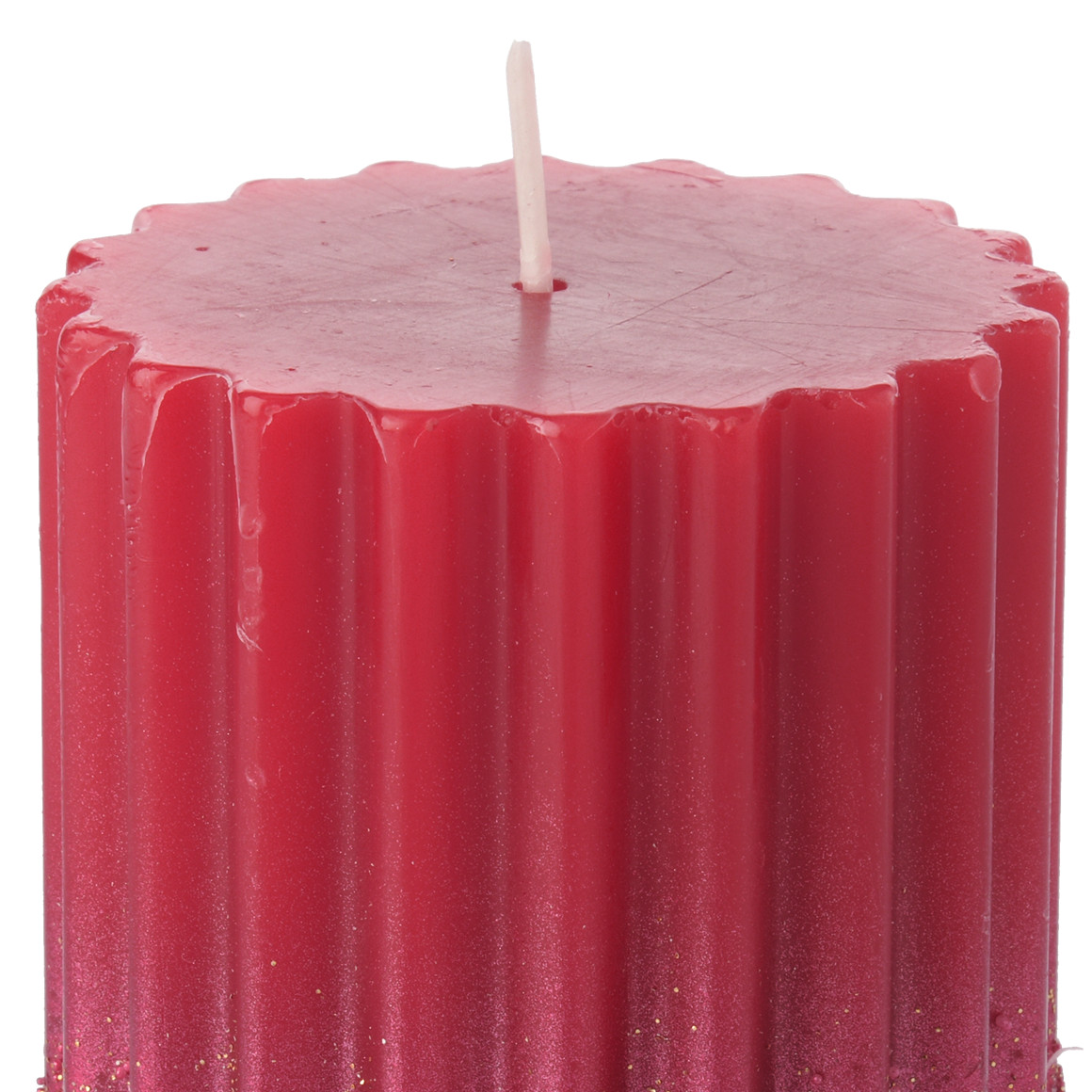 Kerze im weihnachtlichen Design