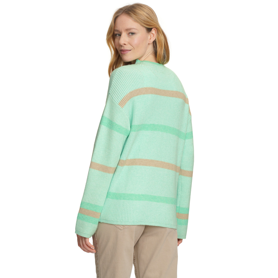 Damen Strickpullover mit Stehkragen