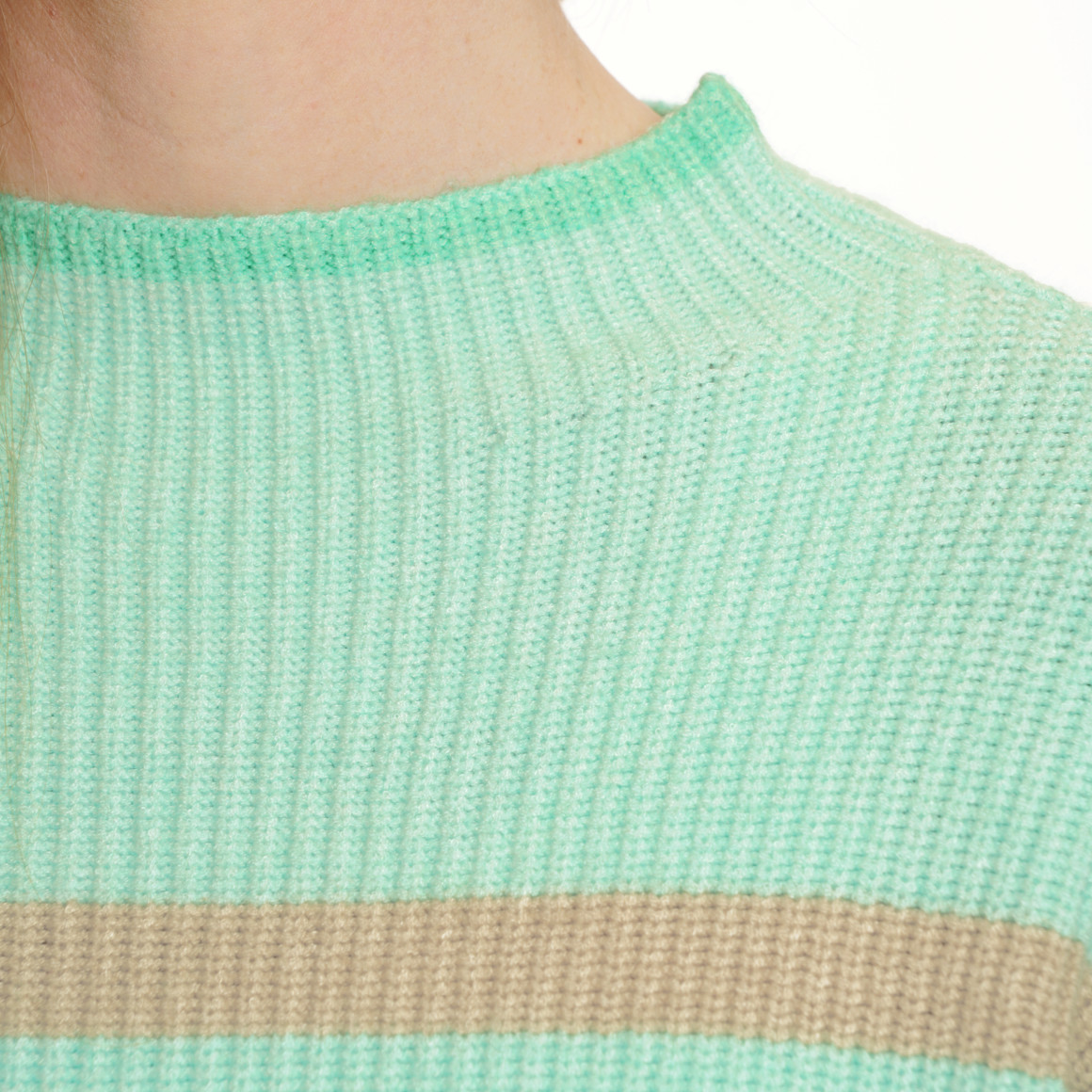 Damen Strickpullover mit Stehkragen