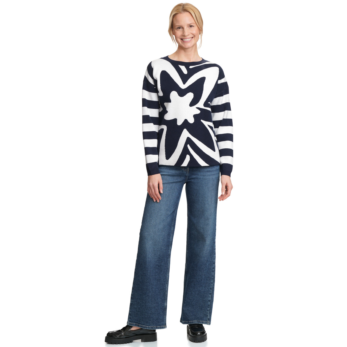 Damen Strickpullover mit Allover-Muster