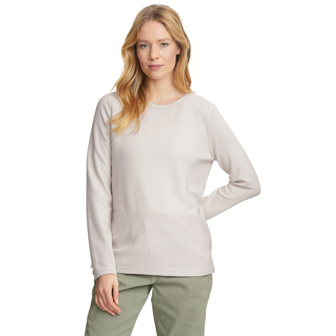 Damen Langarmshirt in strukturierter Qualität