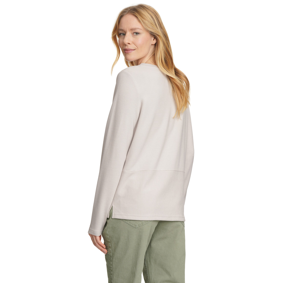 Damen Langarmshirt in strukturierter Qualität