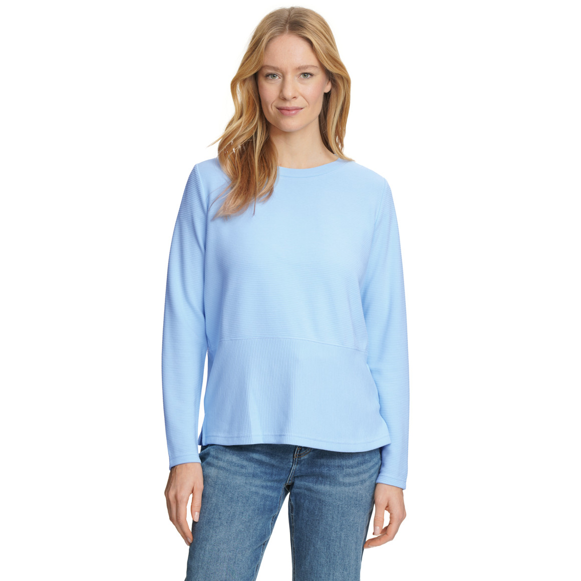 Damen Langarmshirt in strukturierter Qualität