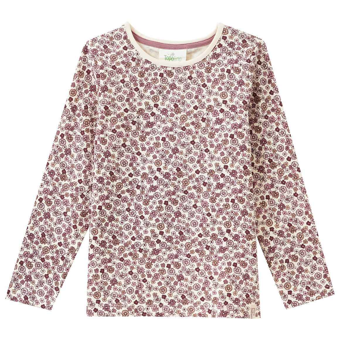 2 Mädchen Langarmshirts mit Blümchen