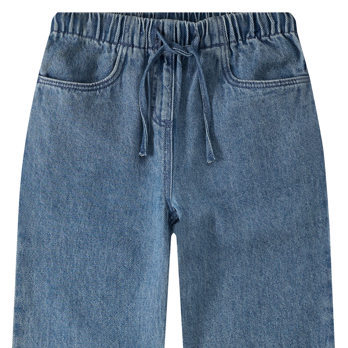 Mädchen Wide-Leg-Jeans mit Elastikbund