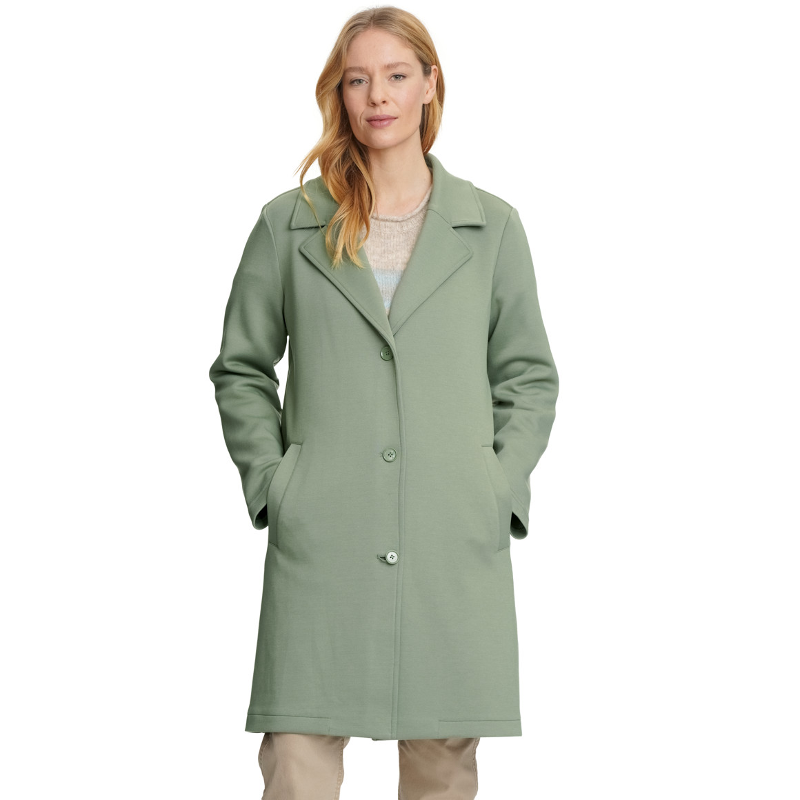 Damen Mantel mit Stepp-Kapuze