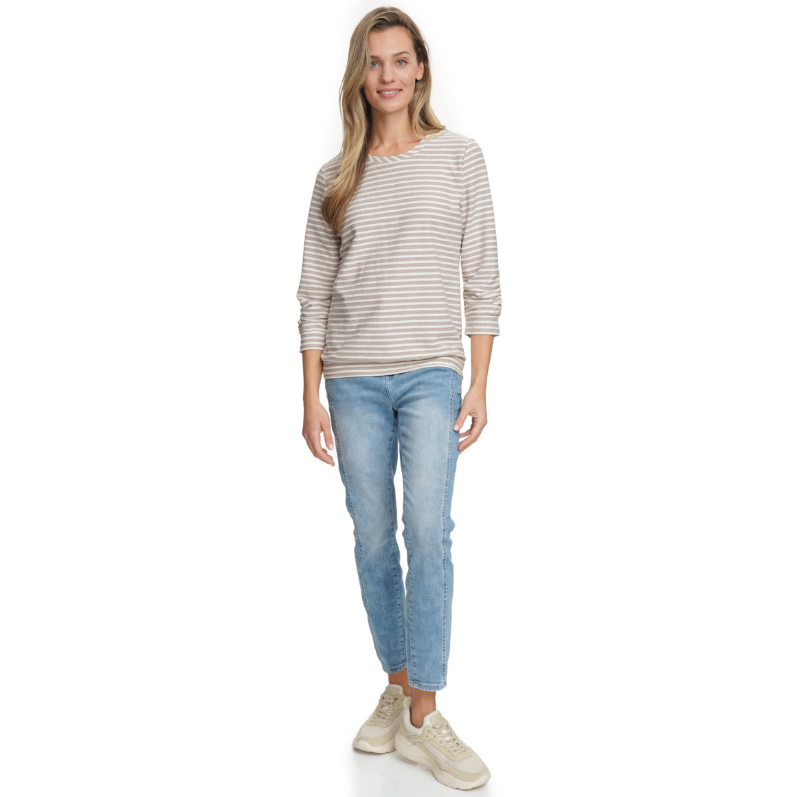 Damen Langarmshirt mit Raffung