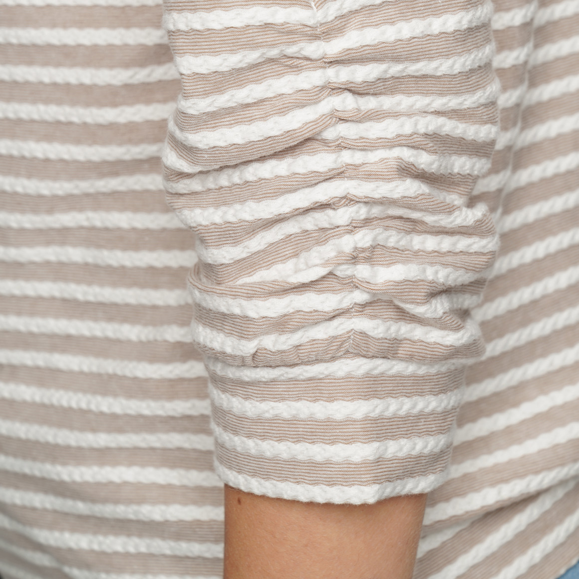 Damen Langarmshirt mit Raffung