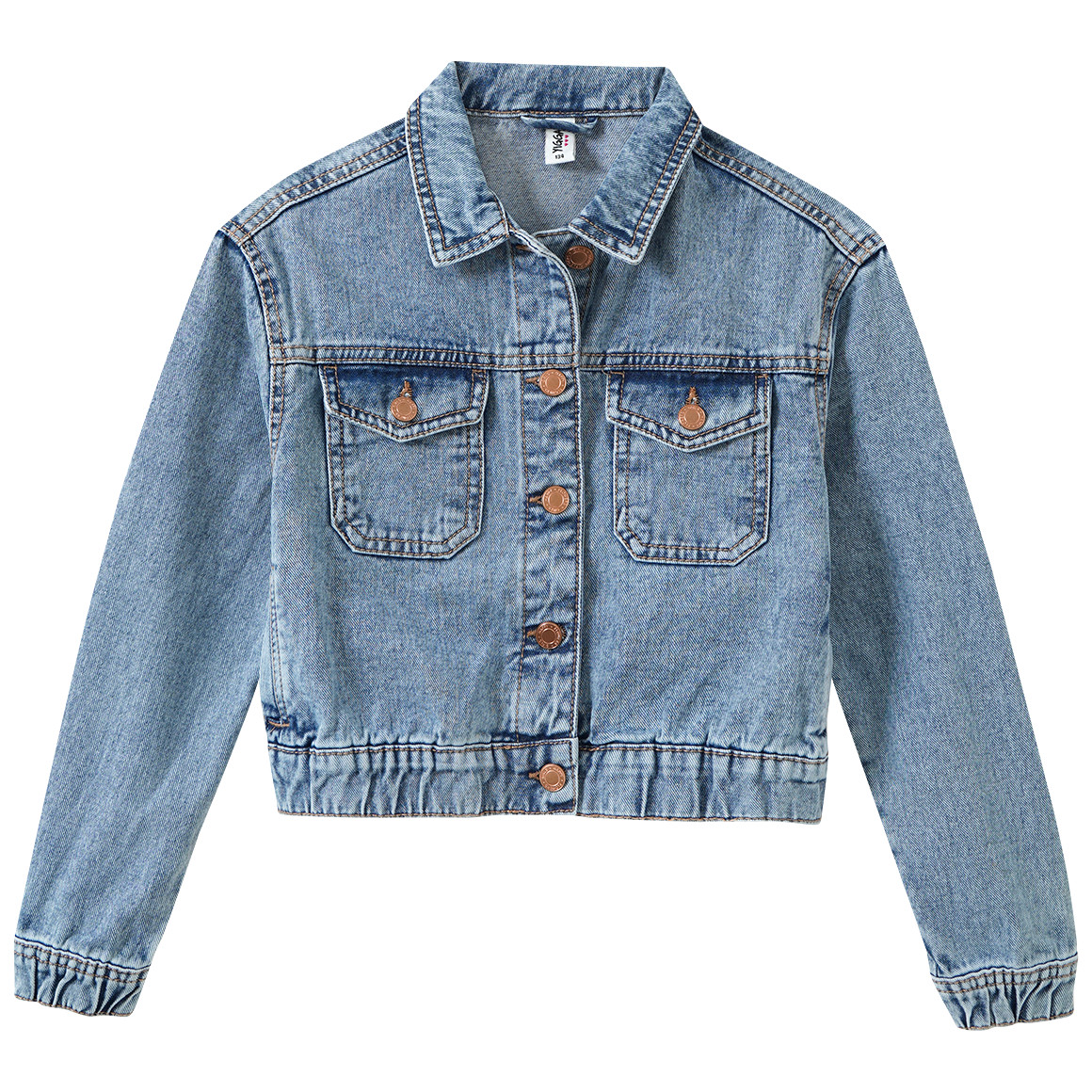 Mädchen Jeansjacke mit Used-Waschung