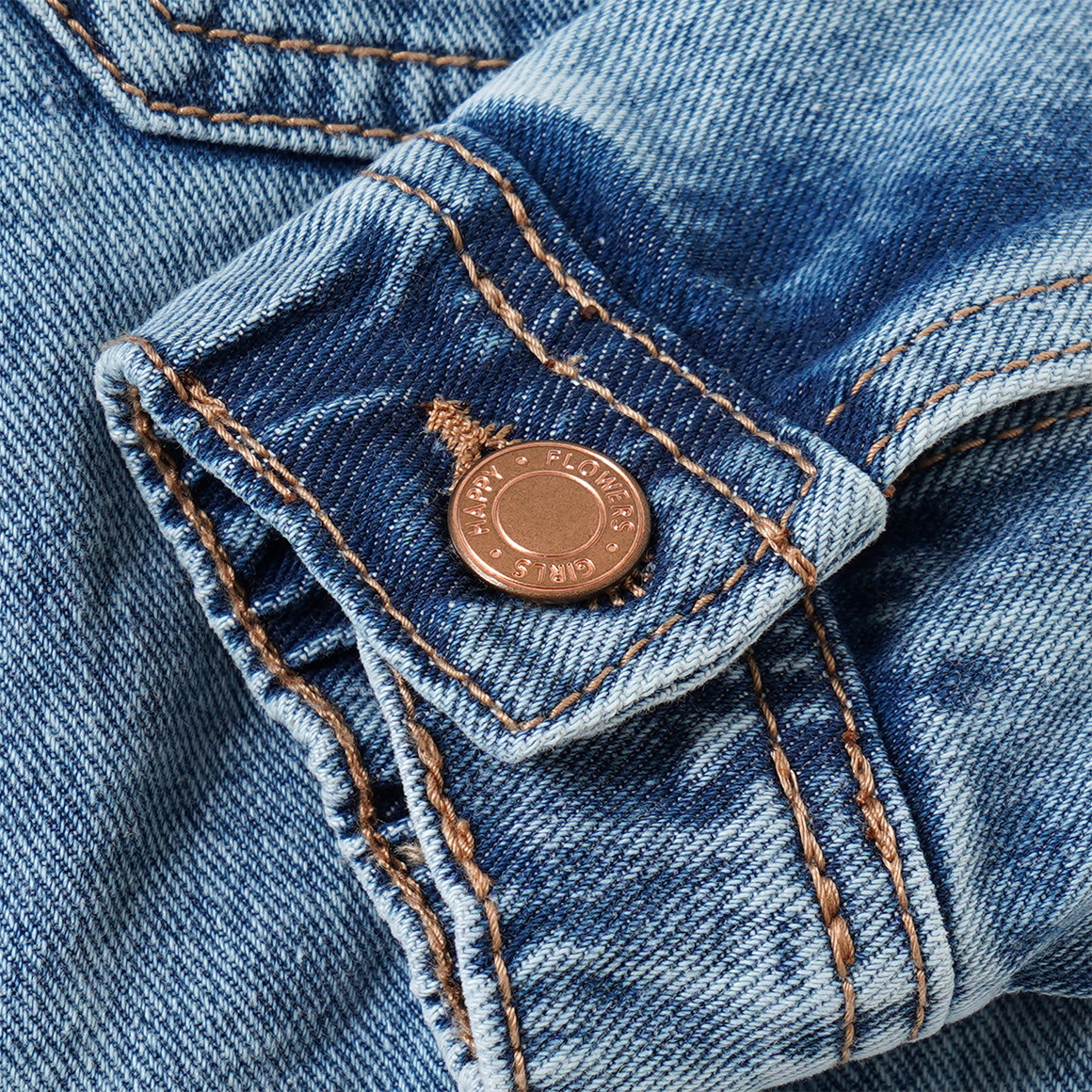 Mädchen Jeansjacke mit Used-Waschung