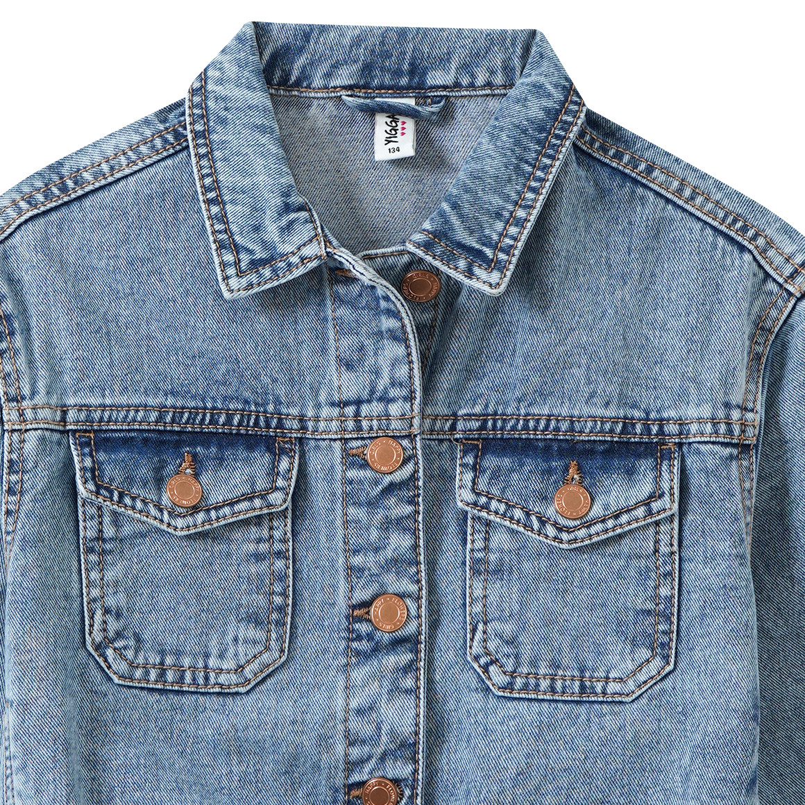 Mädchen Jeansjacke mit Used-Waschung