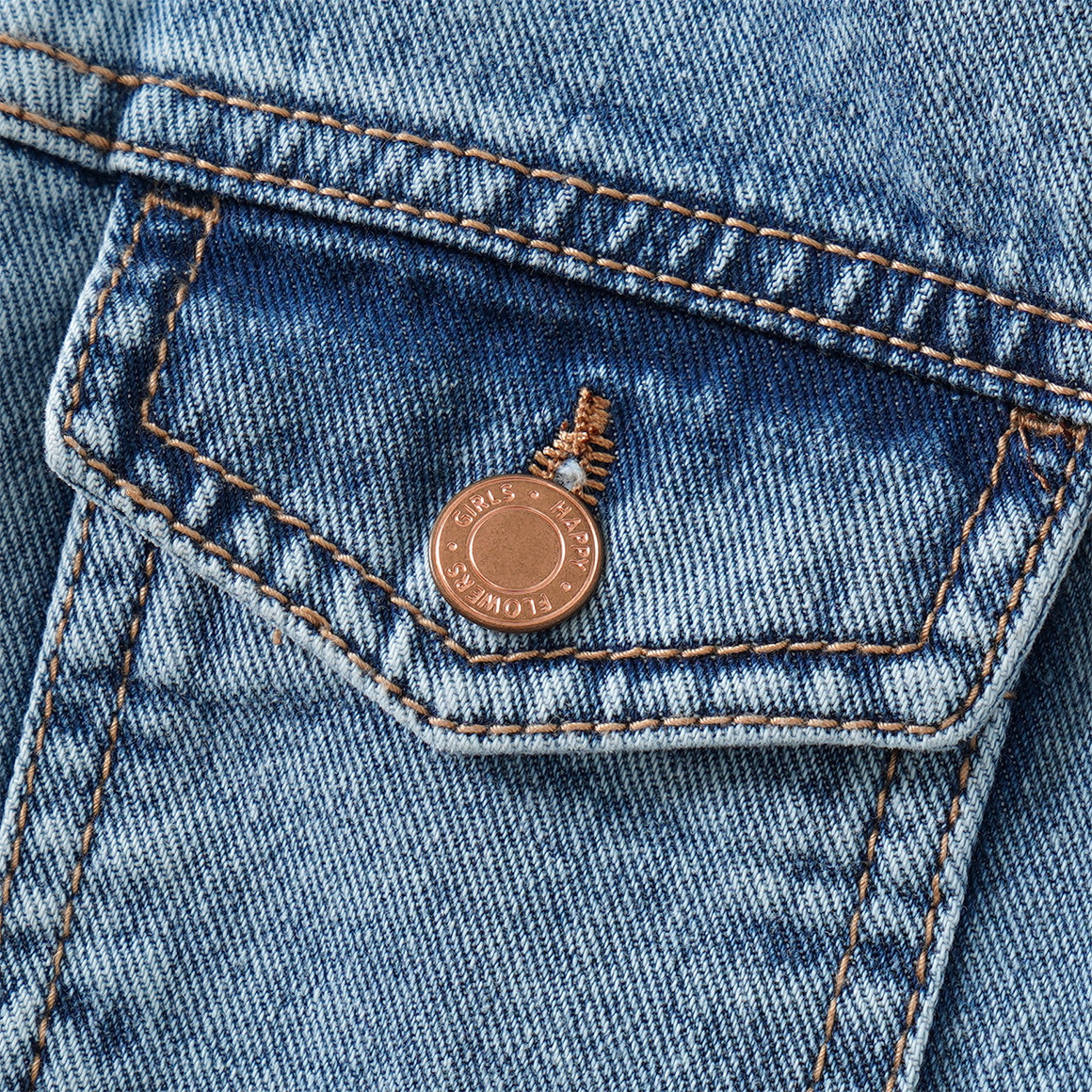 Mädchen Jeansjacke mit Used-Waschung