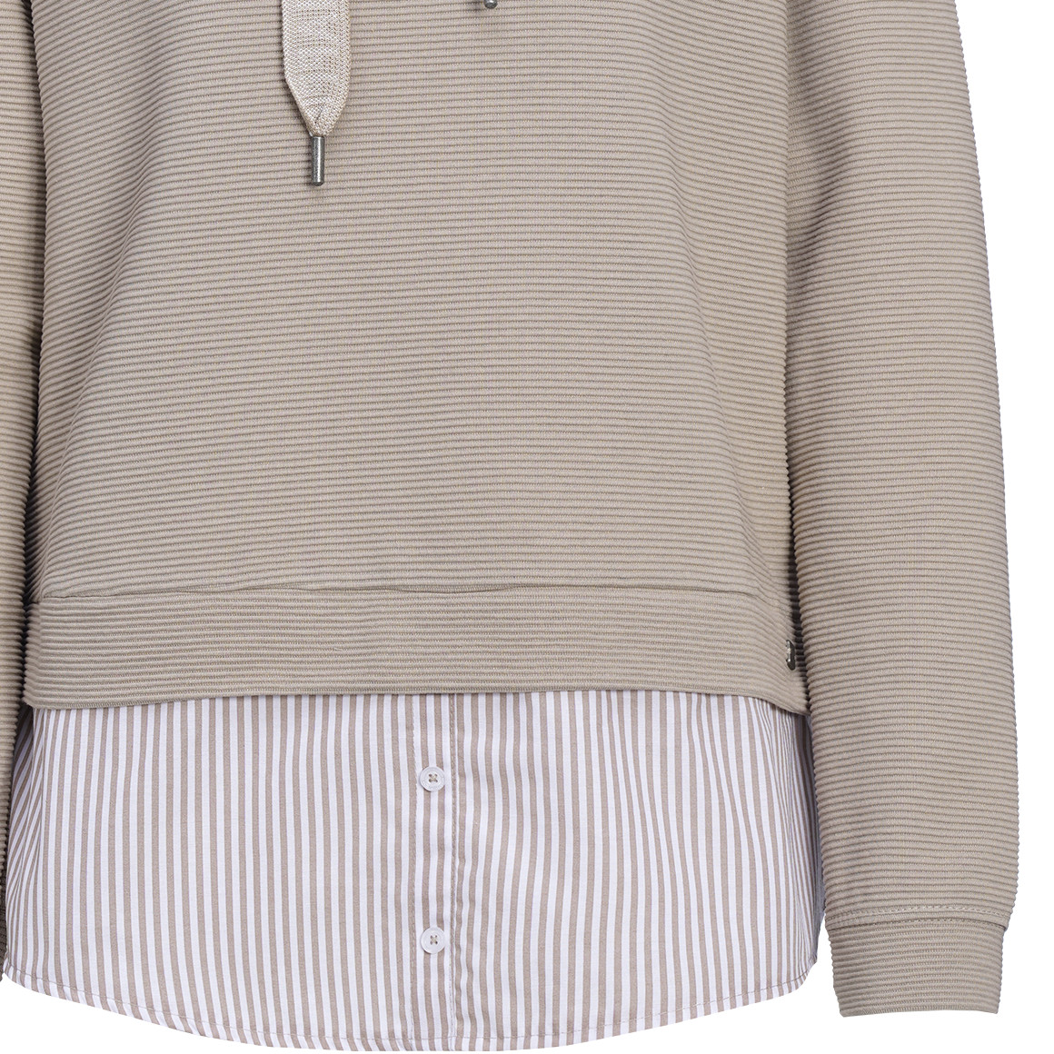 Damessweatshirt in gelaagde look