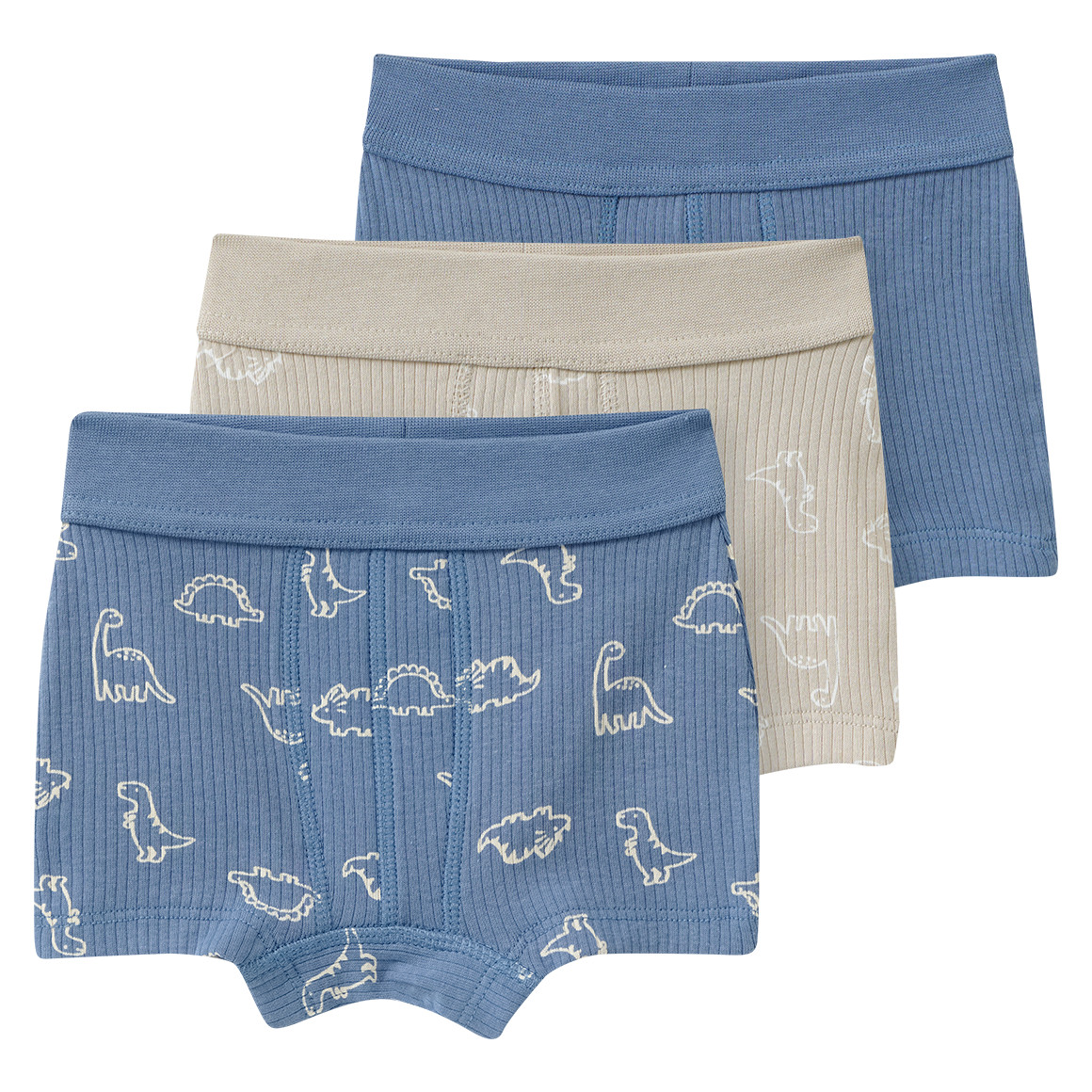 3 Baby Boxer mit Rippstruktur