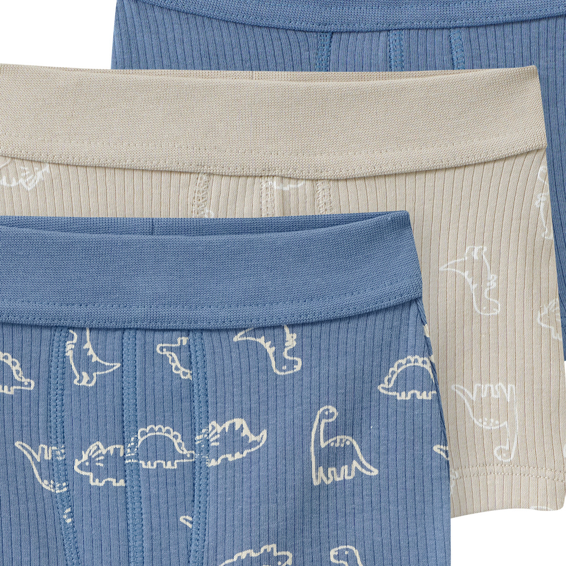 3 Baby Boxer mit Rippstruktur