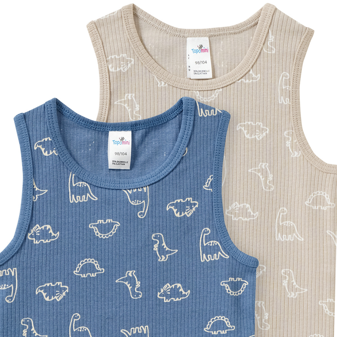 2 Baby Unterhemden im Doppelpack