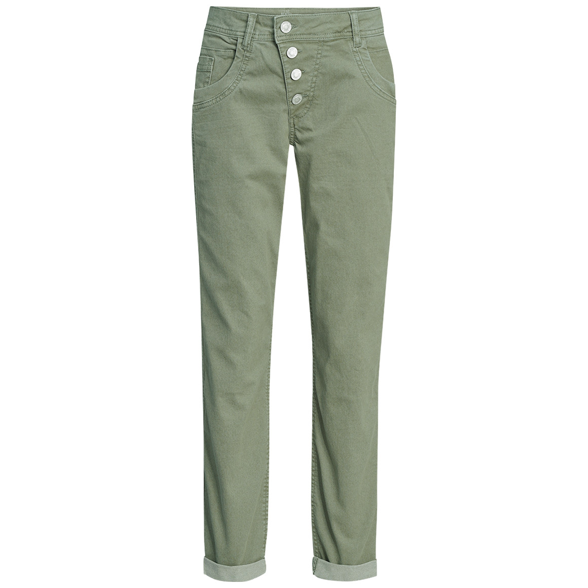 Damen Boyfriend-Jeans mit Used-Waschung