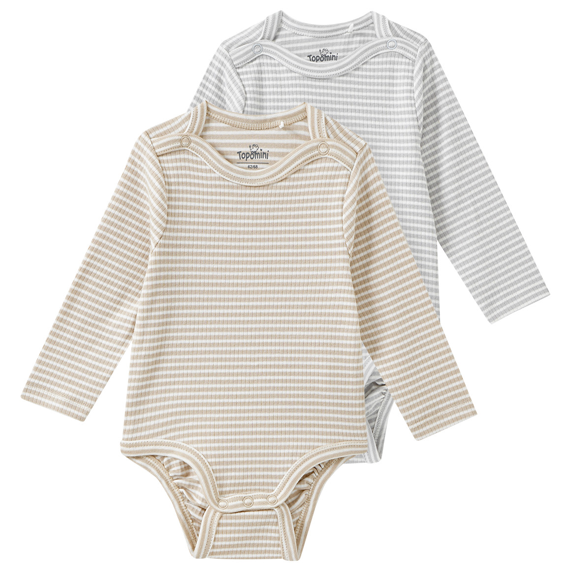 2 Baby Langarmbodys im Doppelpack