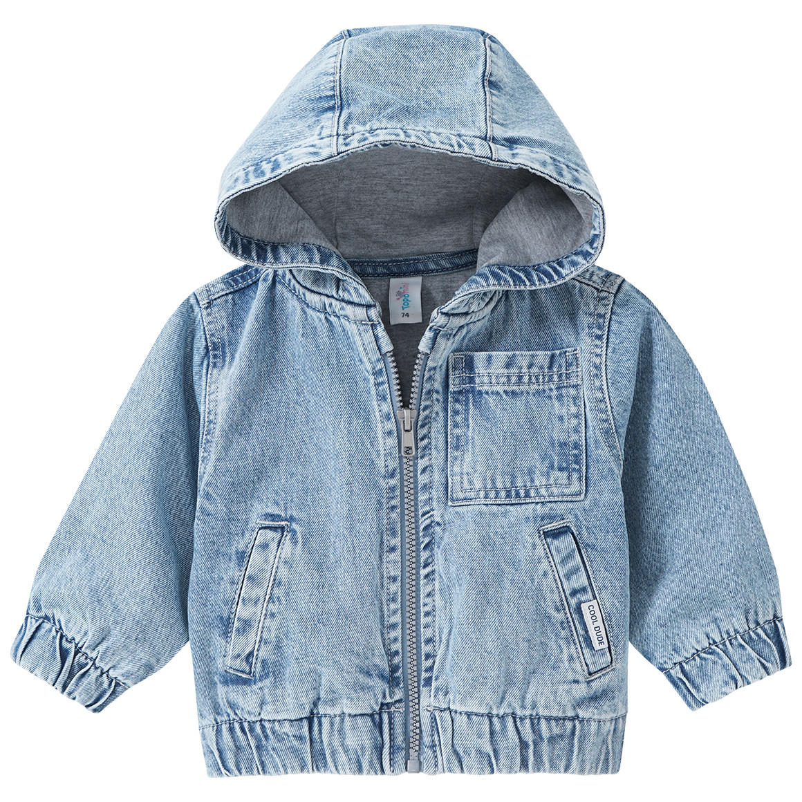 Baby jeansjasje met capuchon