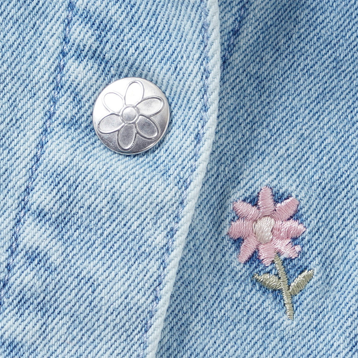 Baby Jeansjacke mit Stickerei