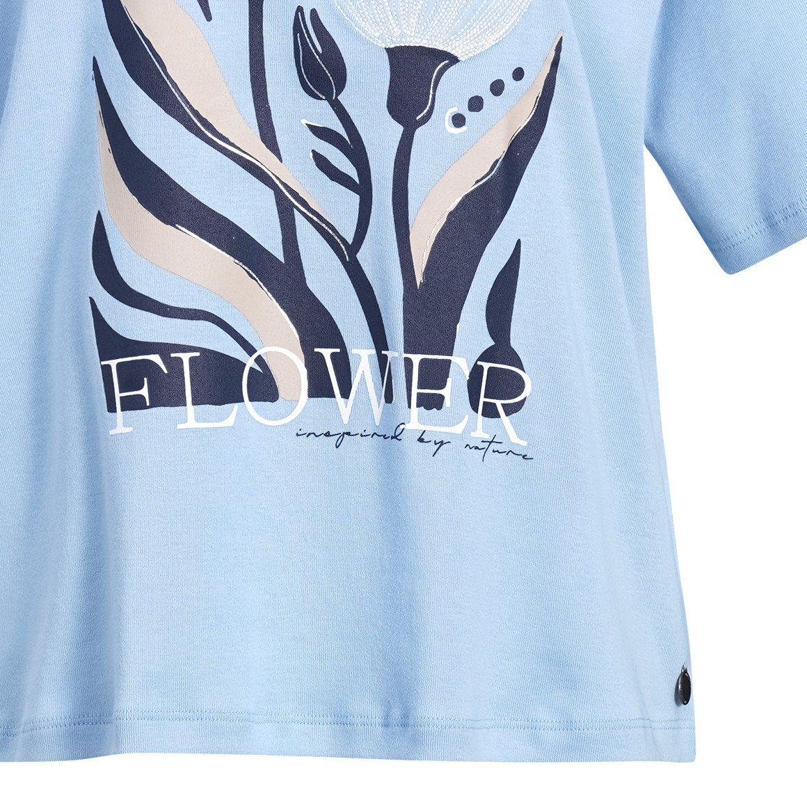 Damen T-Shirt mit Brust-Print