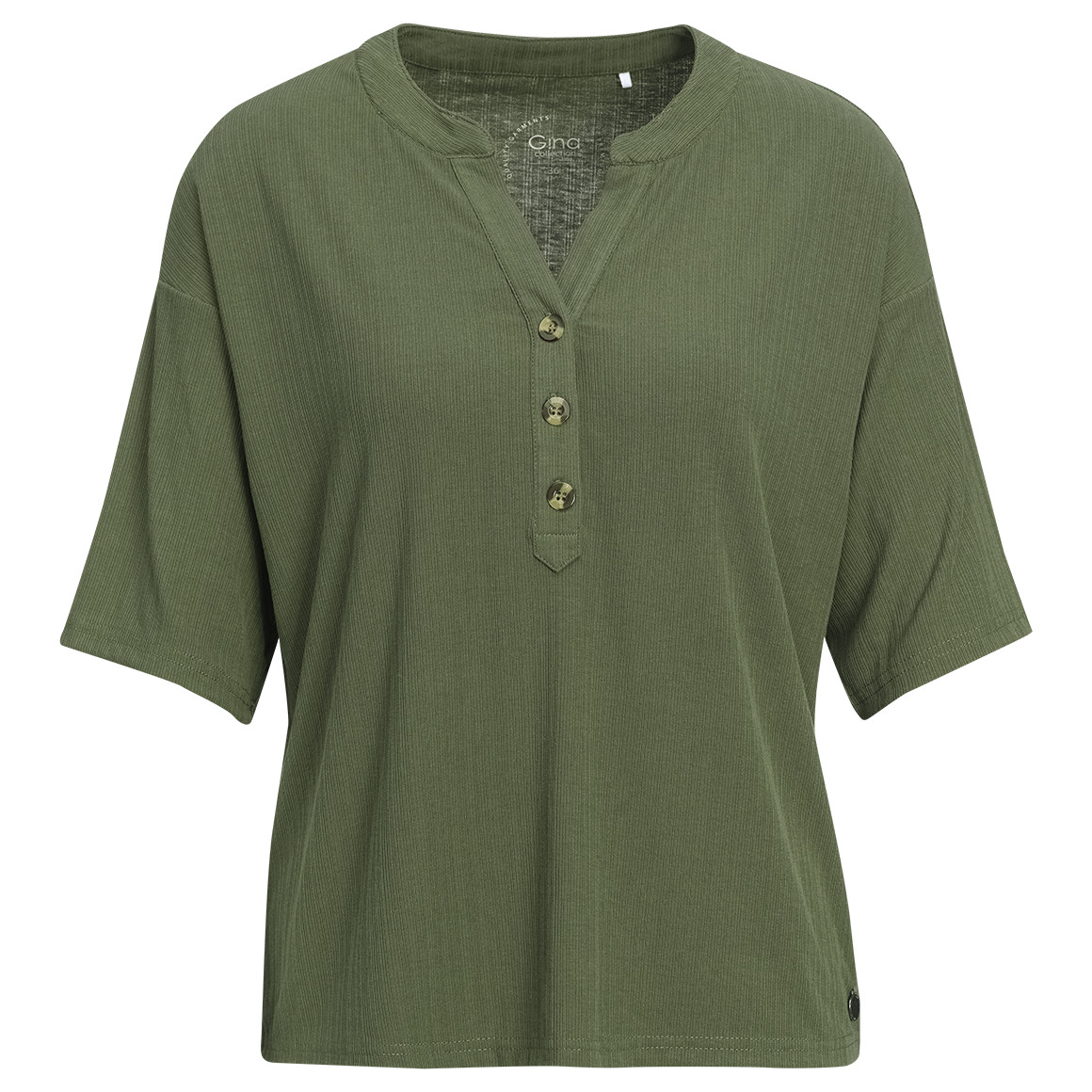 Damen T-Shirt mit Strukturstreifen