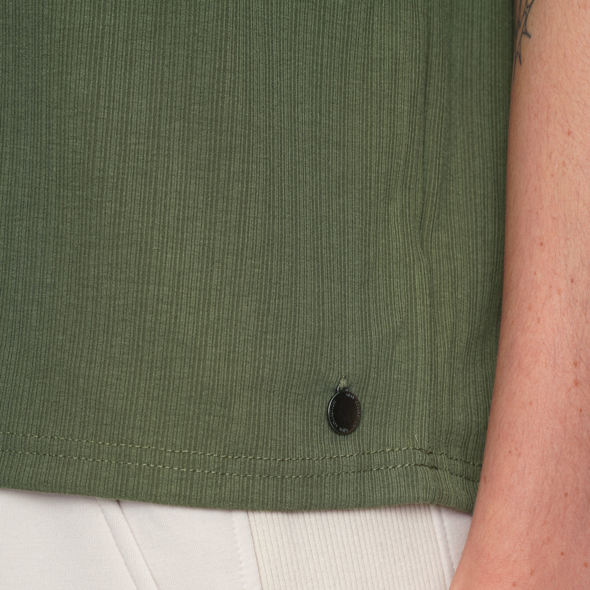 Damen T-Shirt mit Strukturstreifen