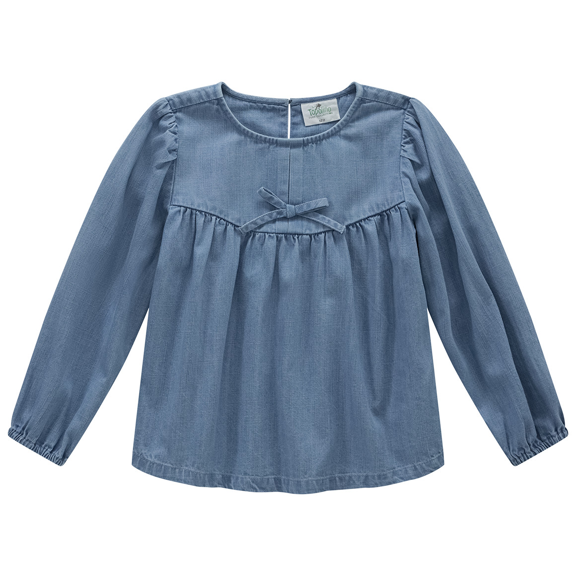Mädchen Jeansbluse mit Zierschleife