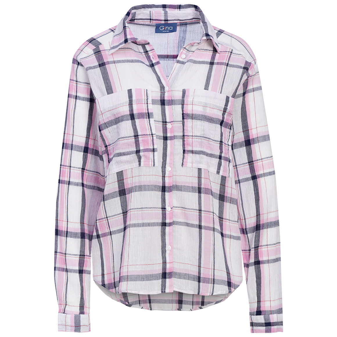 Damen Bluse mit Crinkle-Struktur