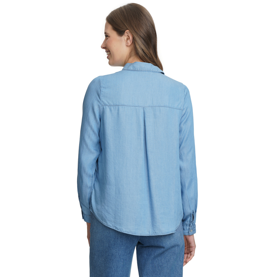 Damen Bluse in Denim-Optik