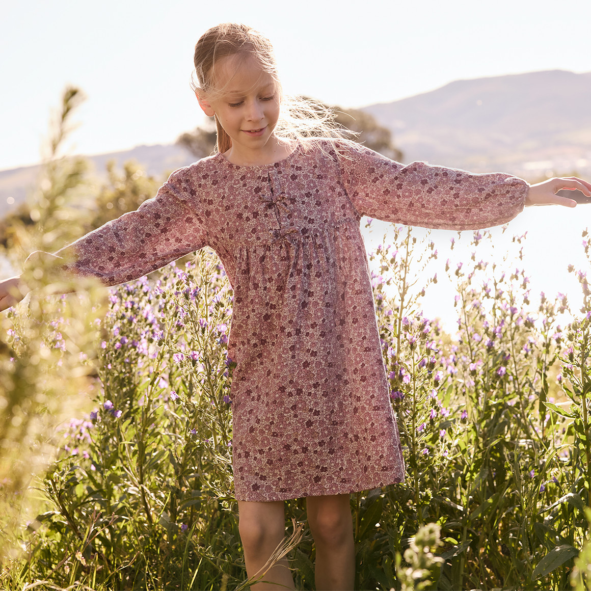 Meisjes jurk van mousseline