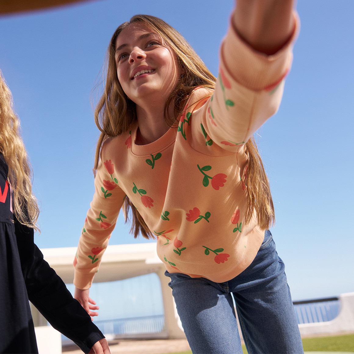 Mädchen Sweatshirt mit Print