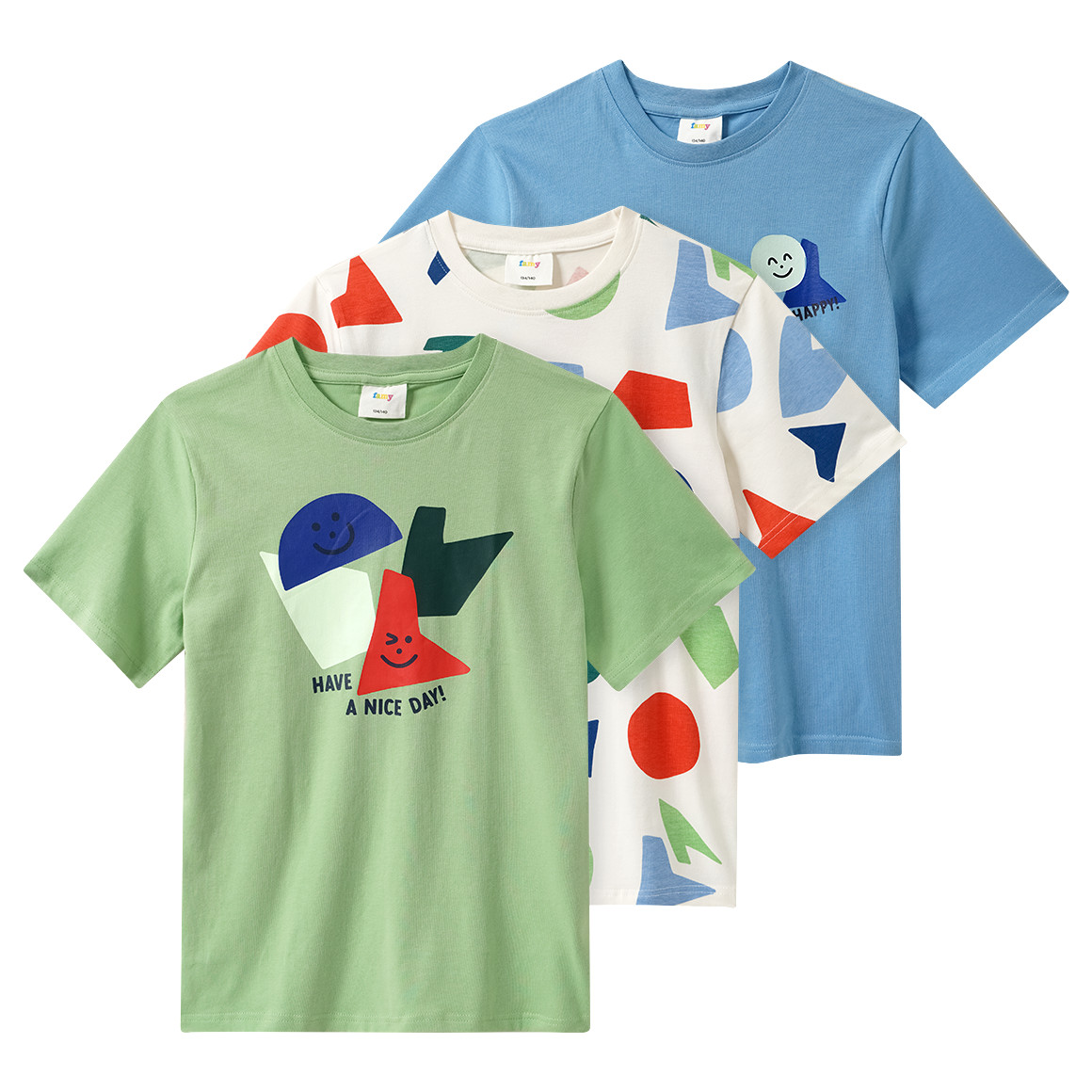3 Jungen T-Shirts mit Prints