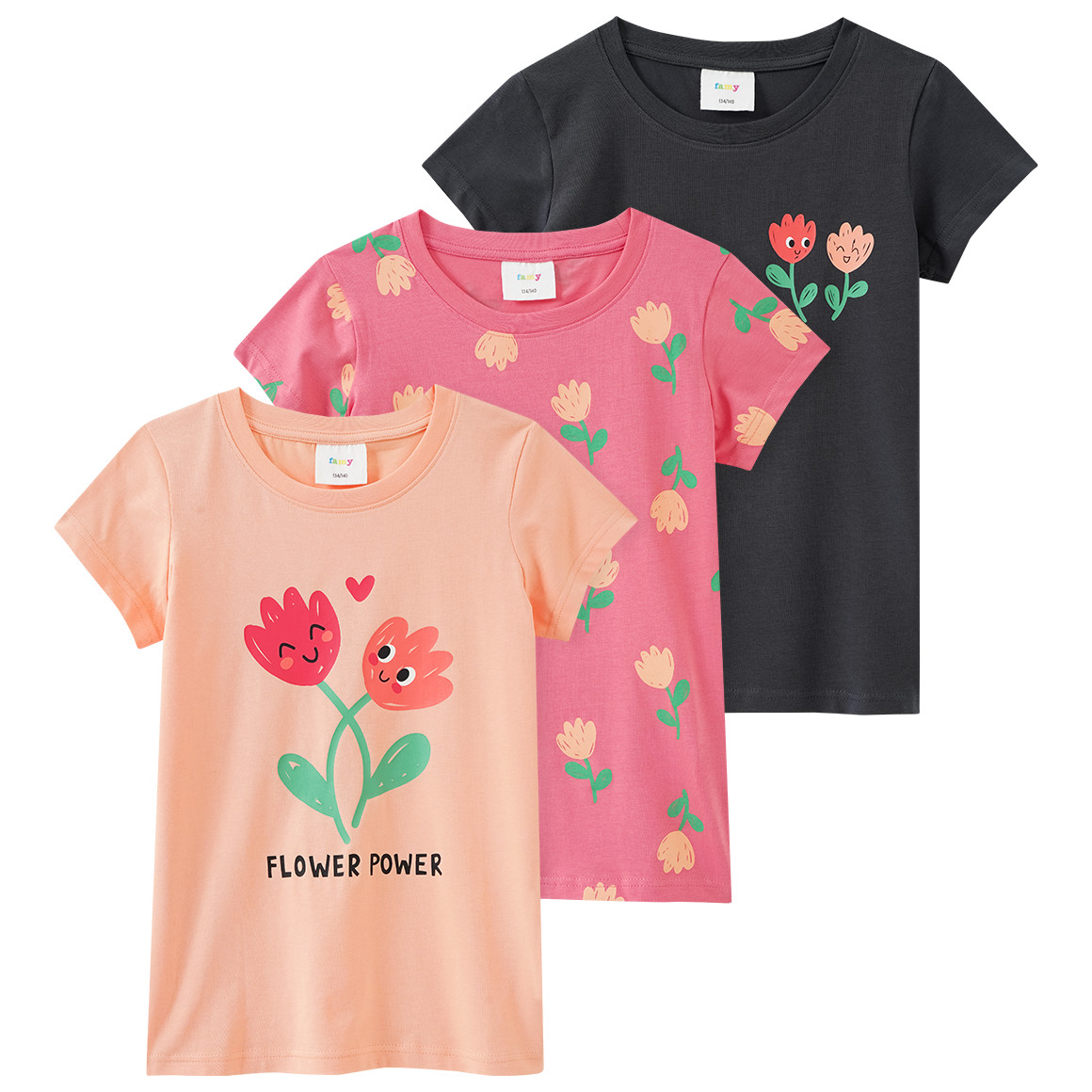 3 Mädchen T-Shirts mit Prints