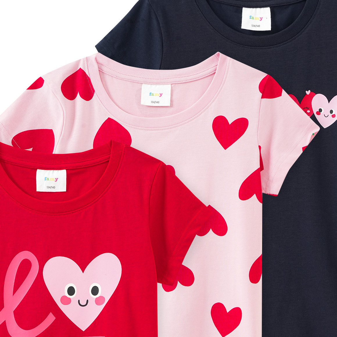 3 Mädchen T-Shirts mit Prints