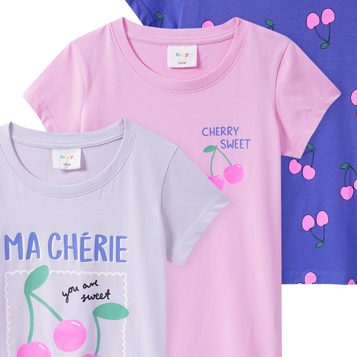 3 Mädchen T-Shirts mit Prints