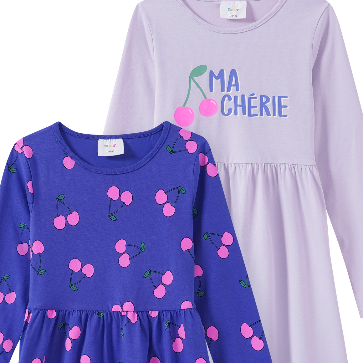 2 meisjesjurken met prints