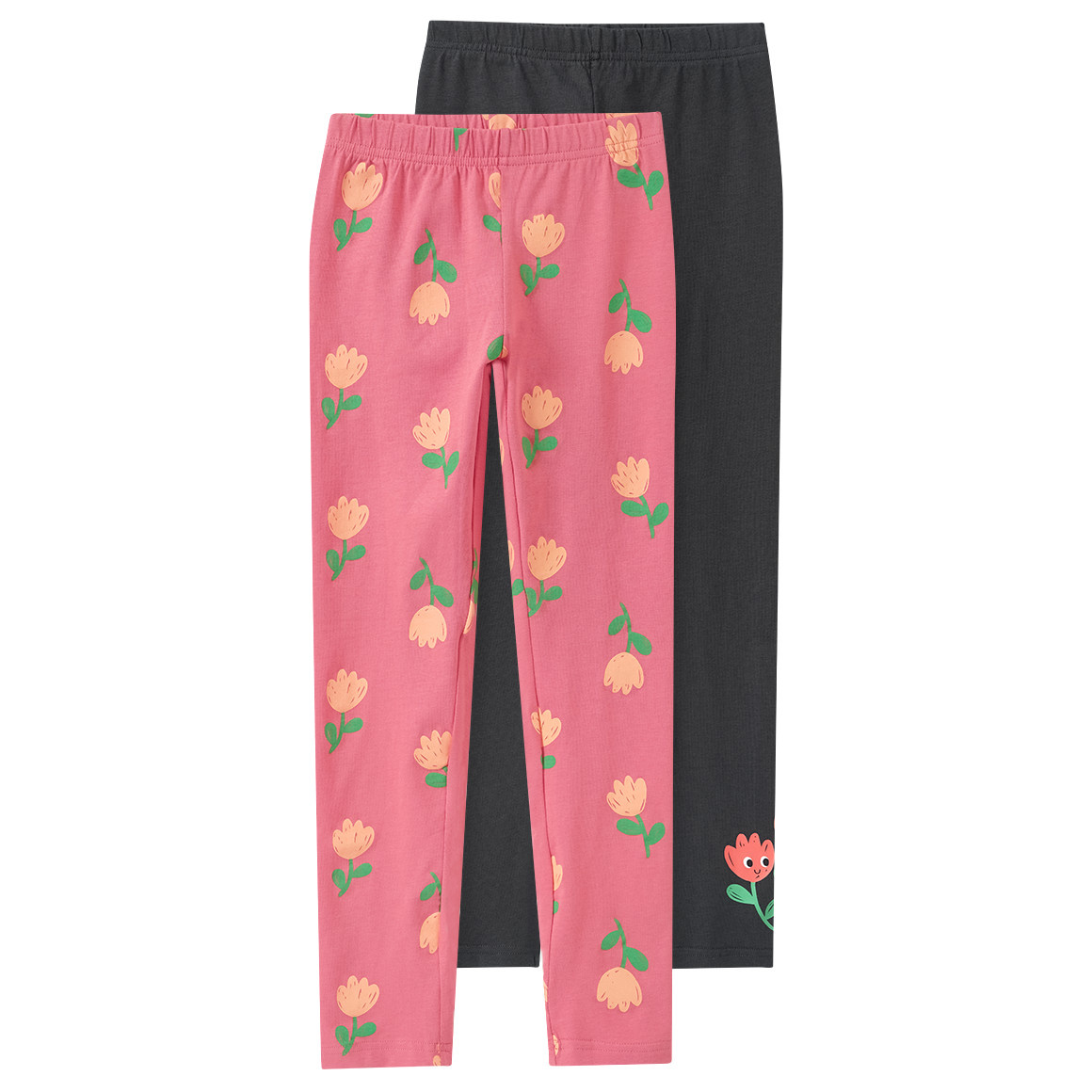 2 meisjesleggings in set