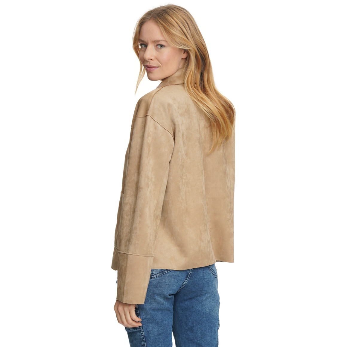 Damen Blazer in Leder-Optik