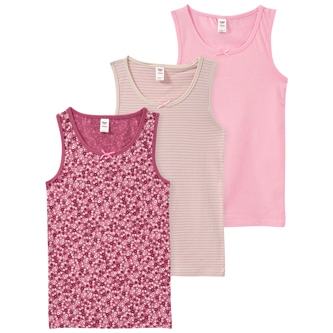 3 meisjesonderhemden als set
