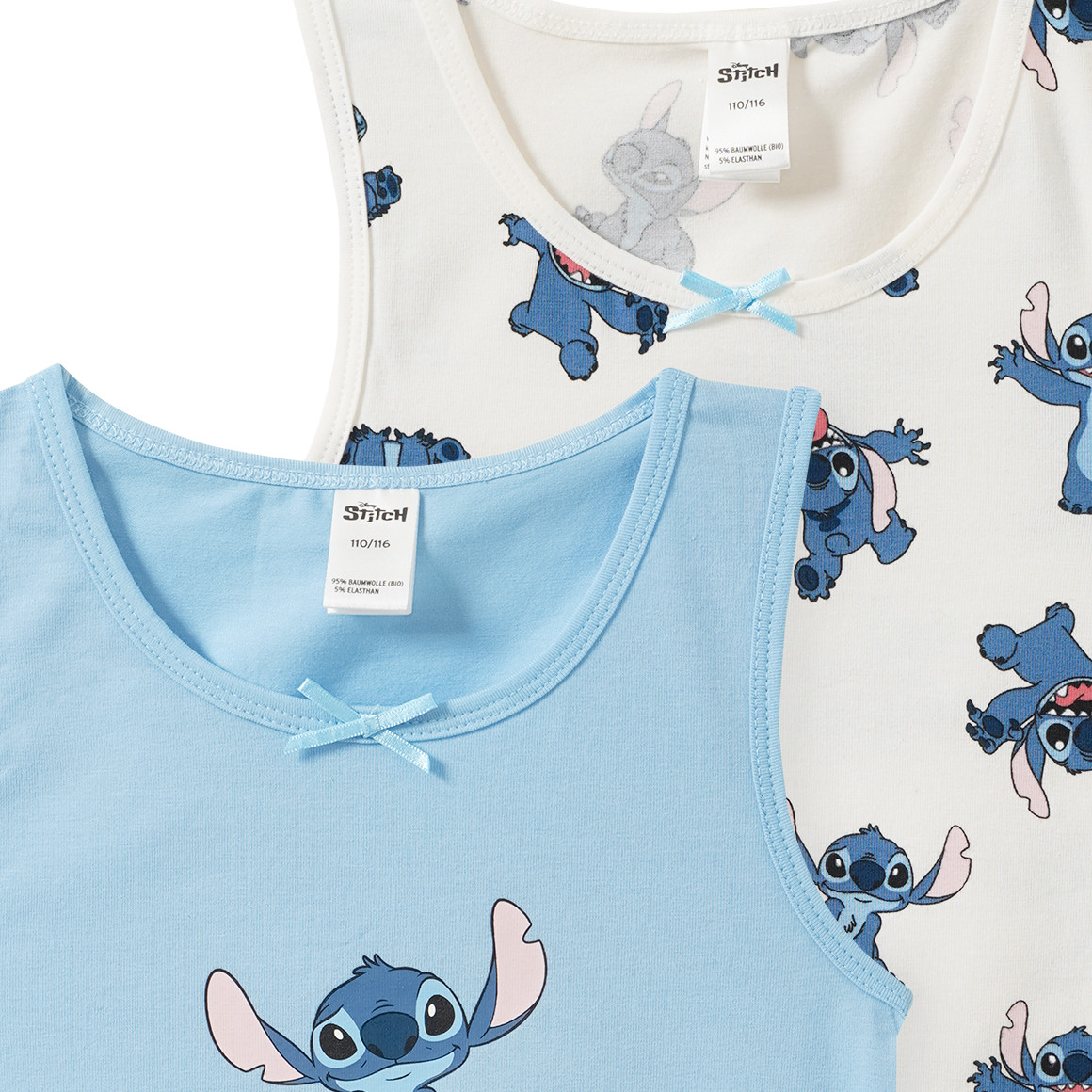 2 Disney Stitch Unterhemden