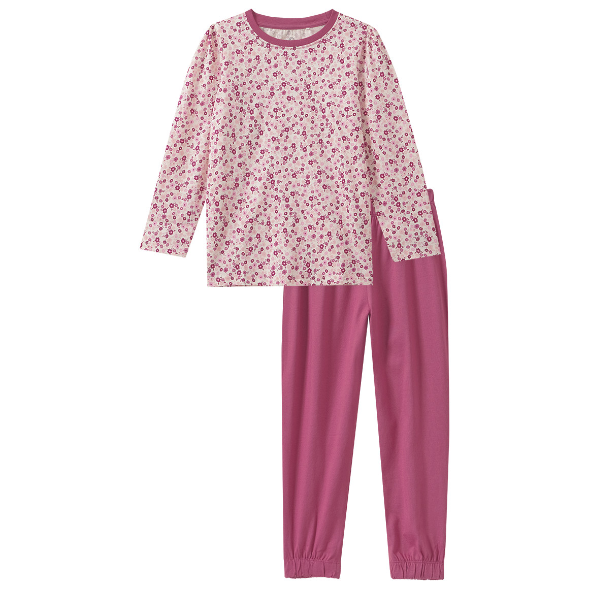Mädchen Schlafanzug mit Blumen-Allover