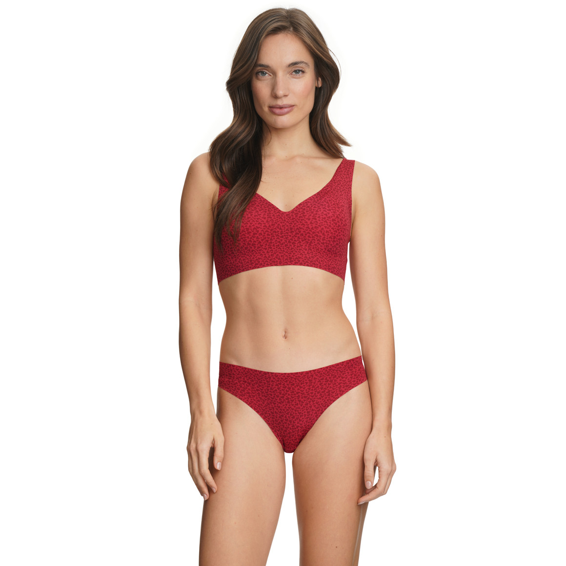 Damen Seamless-Bustier mit Herz-Muster