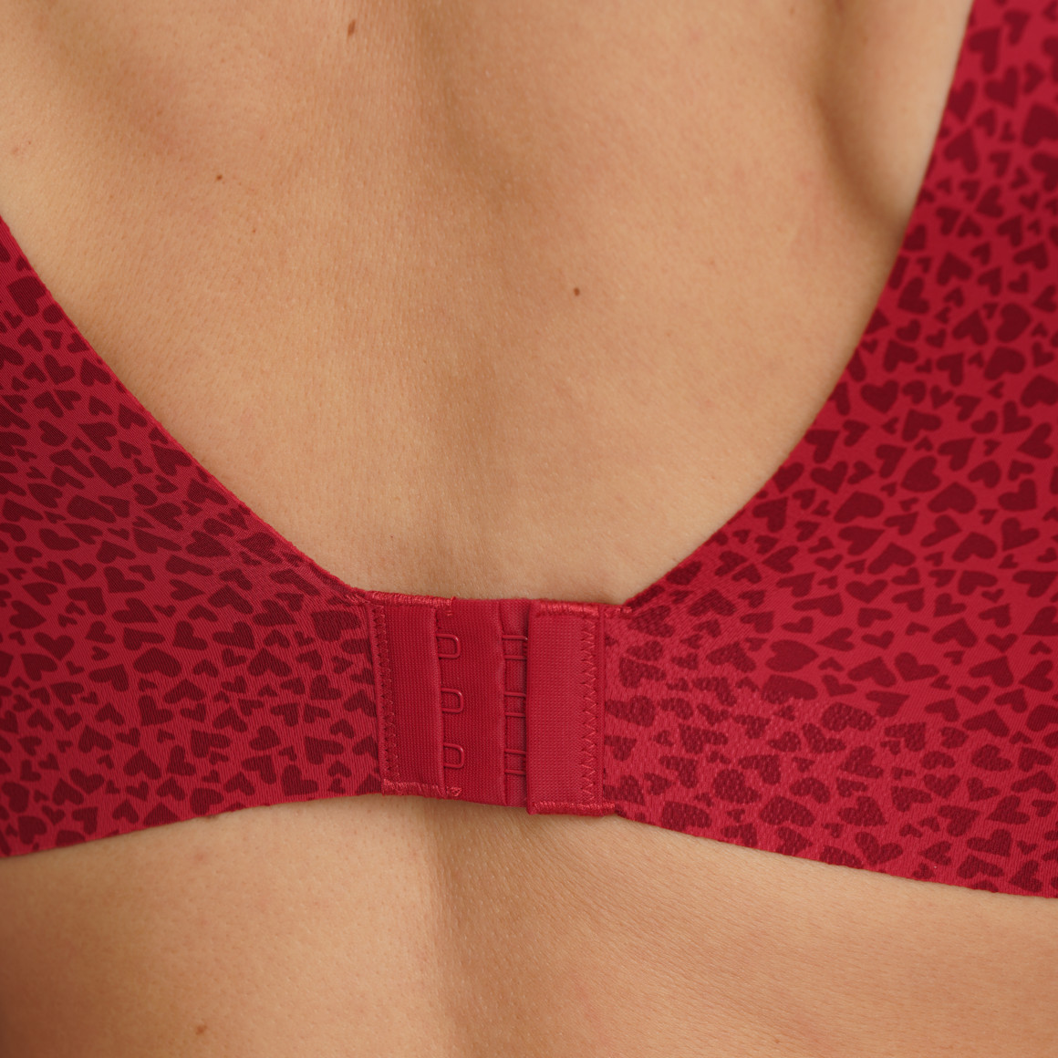 Damen Seamless-Bustier mit Herz-Muster